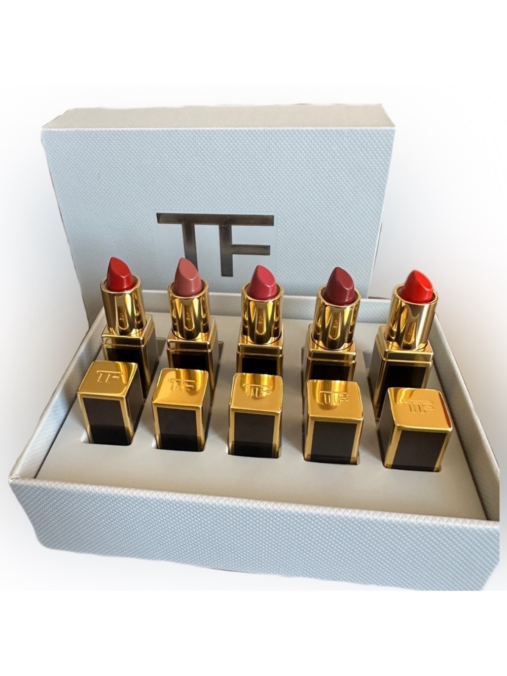 Tom Ford Mini Lipstick Set – Red, Pink & Coral Shades